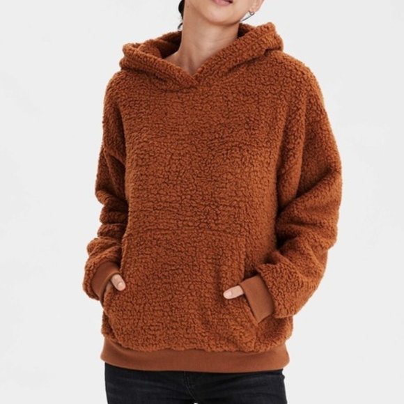 aerie oversized sherpa hoodie